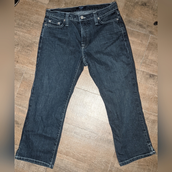 Karen Kane Women's Jeans  Blue Denim Size 8 Cut 25545 Style L73055 Cropped - Picture 1 of 11